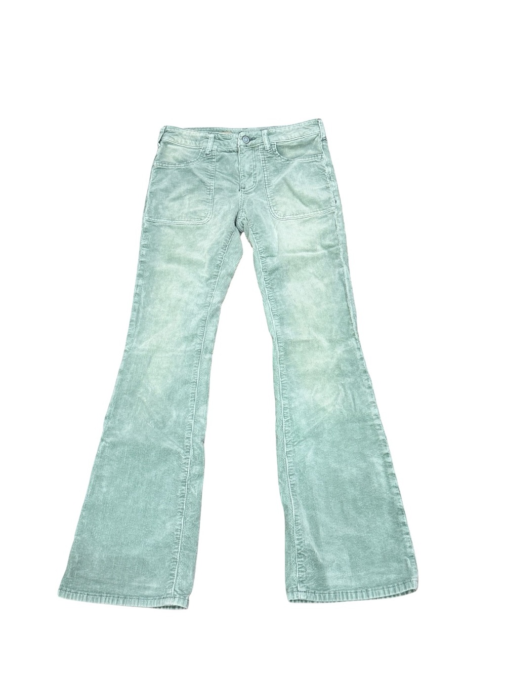 🌿 Anthropologie Pilcro The Icon Corduroy Flare Low Rise‎ Pants Green Size 26 - Picture 4 of 14
